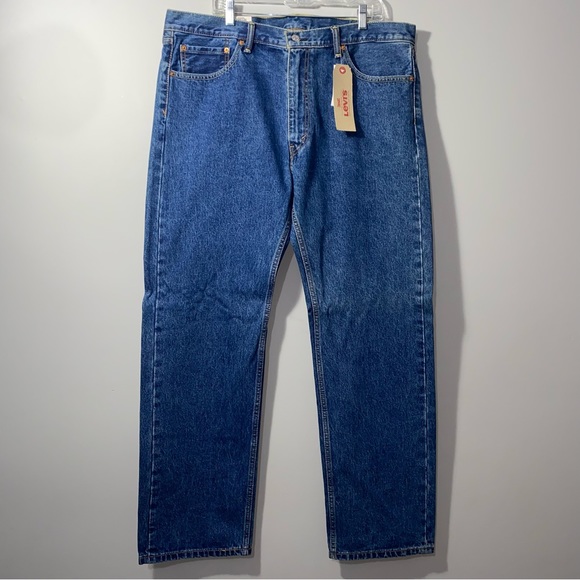 Levi's® Men's 505 Straight Leg Regular Fit Jeans - Dark Blue 40x32 - Picture 1 of 16
